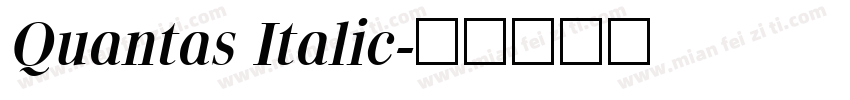 Quantas Italic字体转换